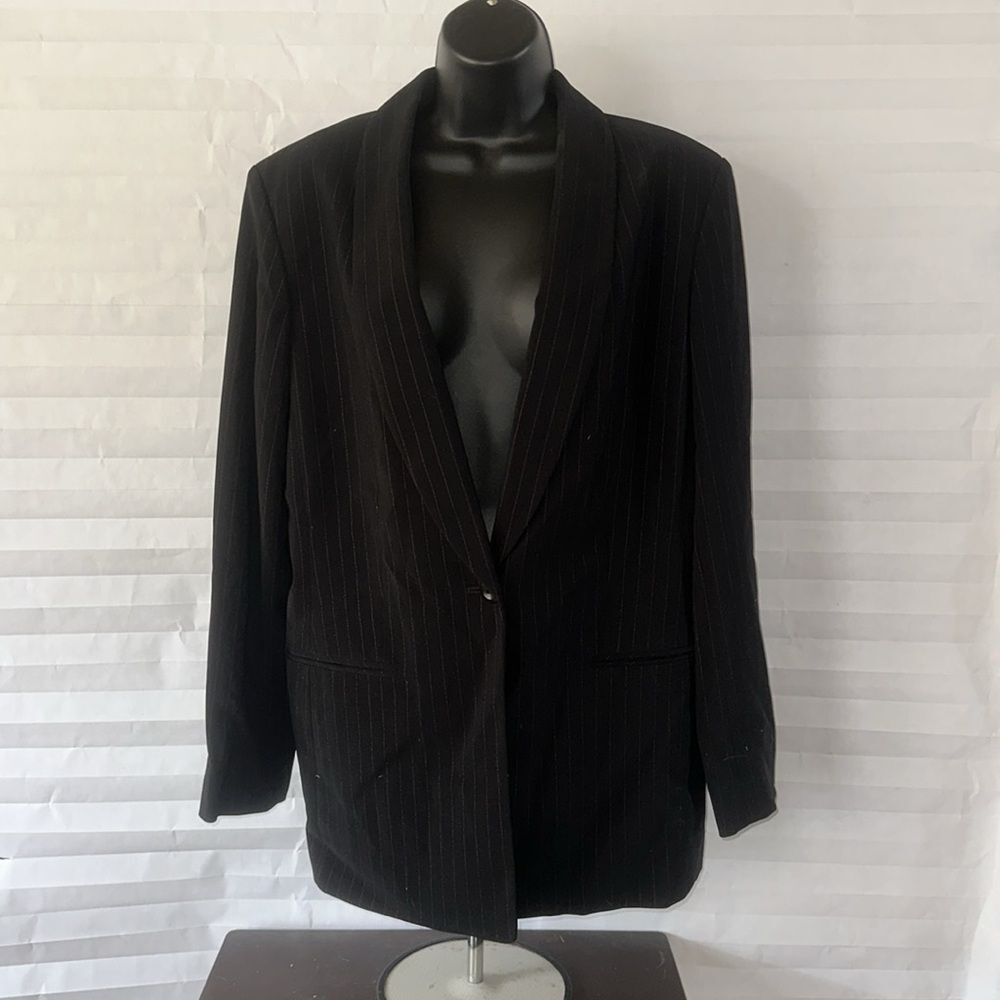 Jones New York Suit Women's Black Blazer Jacket Career Workwear